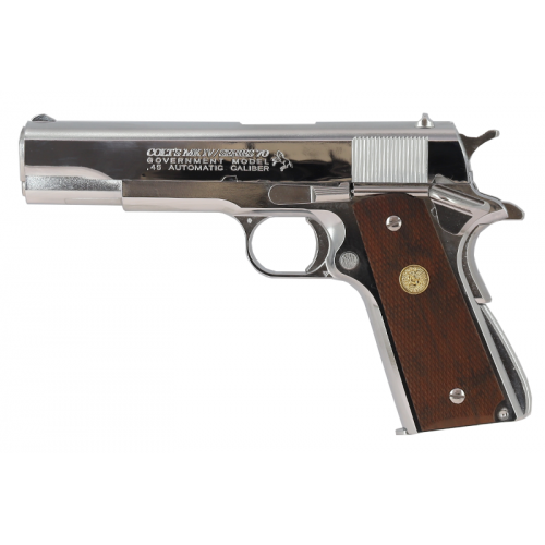 Tokyo Marui 1911 Government Series 70 Nickel Finish GBB Airsoft 